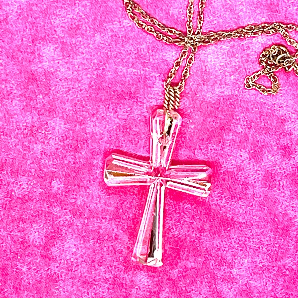 European Sterling Silver Cross Necklace